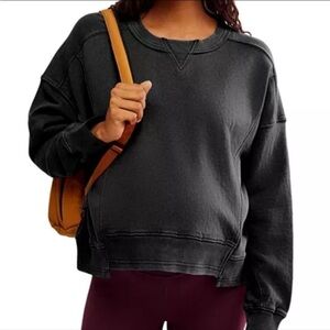 FP Movement x Hatch Intercept Maternity Pullover in Faded Black NEW